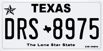 TX license plate DRS8975