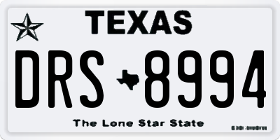 TX license plate DRS8994