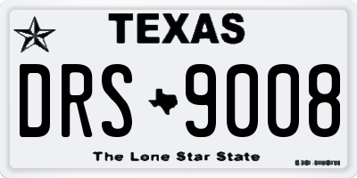 TX license plate DRS9008