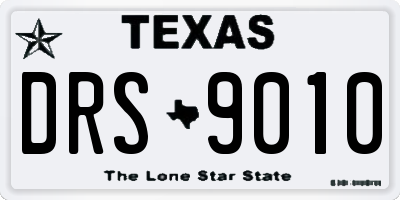 TX license plate DRS9010