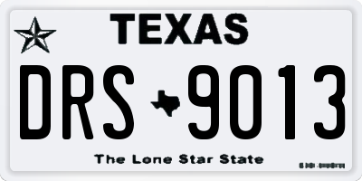 TX license plate DRS9013