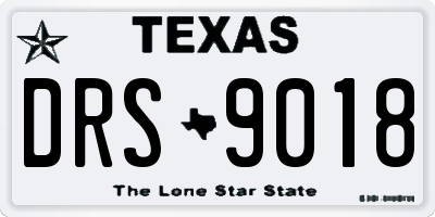 TX license plate DRS9018