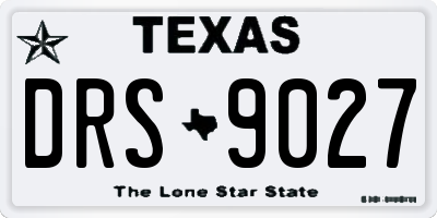 TX license plate DRS9027
