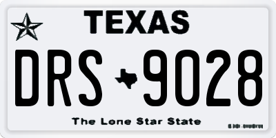 TX license plate DRS9028