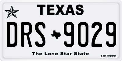TX license plate DRS9029