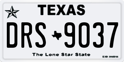 TX license plate DRS9037