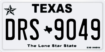 TX license plate DRS9049