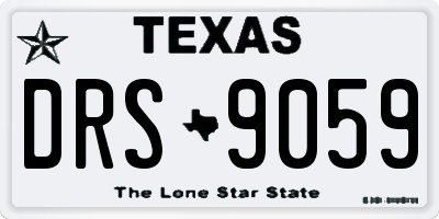 TX license plate DRS9059