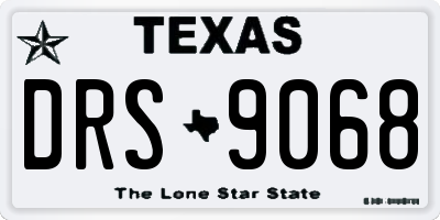 TX license plate DRS9068