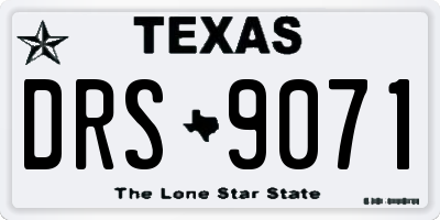 TX license plate DRS9071