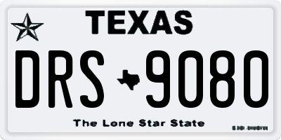 TX license plate DRS9080