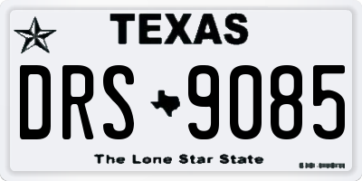 TX license plate DRS9085