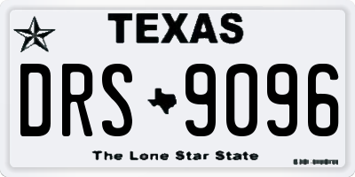 TX license plate DRS9096