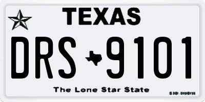 TX license plate DRS9101
