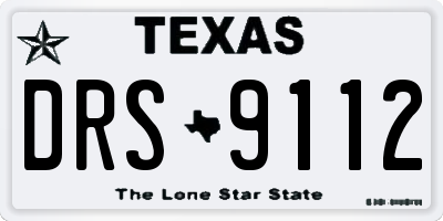 TX license plate DRS9112