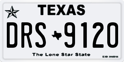 TX license plate DRS9120