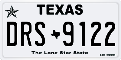TX license plate DRS9122
