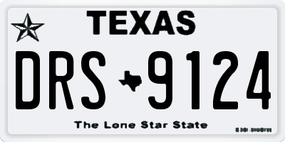 TX license plate DRS9124