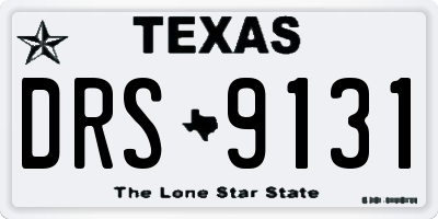 TX license plate DRS9131