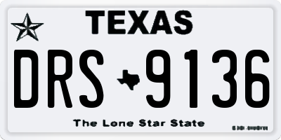 TX license plate DRS9136