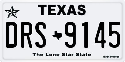 TX license plate DRS9145
