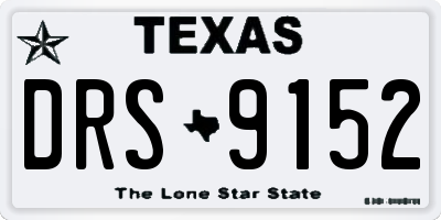 TX license plate DRS9152