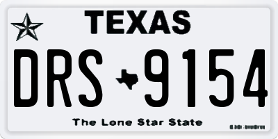 TX license plate DRS9154