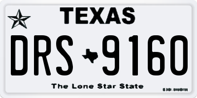 TX license plate DRS9160