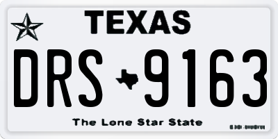 TX license plate DRS9163