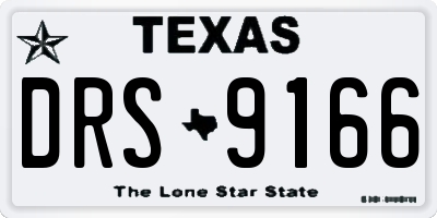 TX license plate DRS9166
