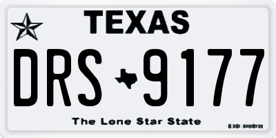 TX license plate DRS9177