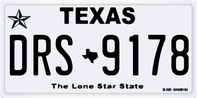 TX license plate DRS9178