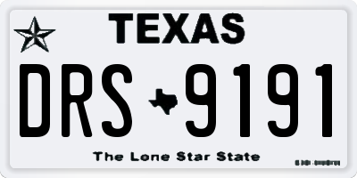 TX license plate DRS9191