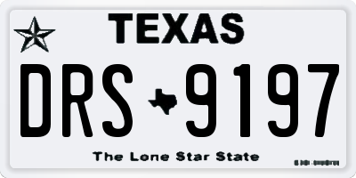 TX license plate DRS9197