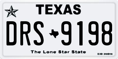 TX license plate DRS9198