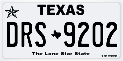 TX license plate DRS9202