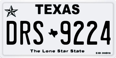 TX license plate DRS9224