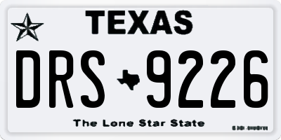 TX license plate DRS9226