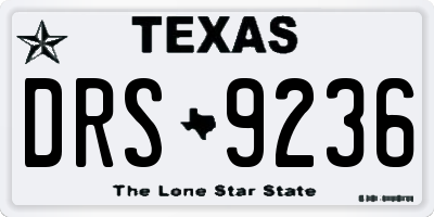 TX license plate DRS9236