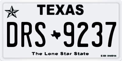 TX license plate DRS9237