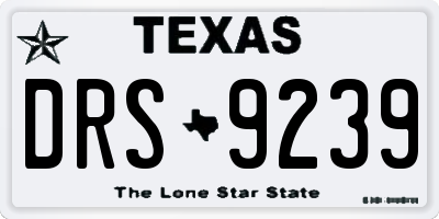 TX license plate DRS9239