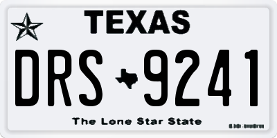 TX license plate DRS9241