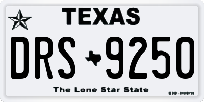 TX license plate DRS9250