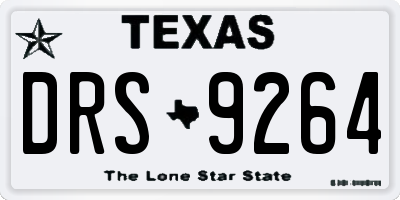 TX license plate DRS9264