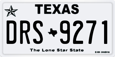 TX license plate DRS9271