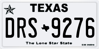 TX license plate DRS9276
