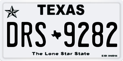 TX license plate DRS9282