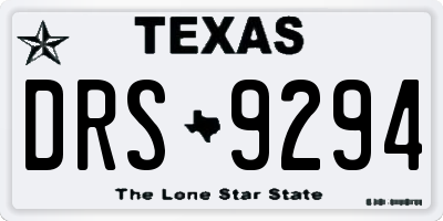 TX license plate DRS9294