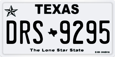TX license plate DRS9295