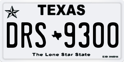 TX license plate DRS9300